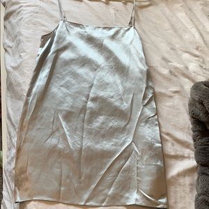 Babaton Silver Silk Beck Dress